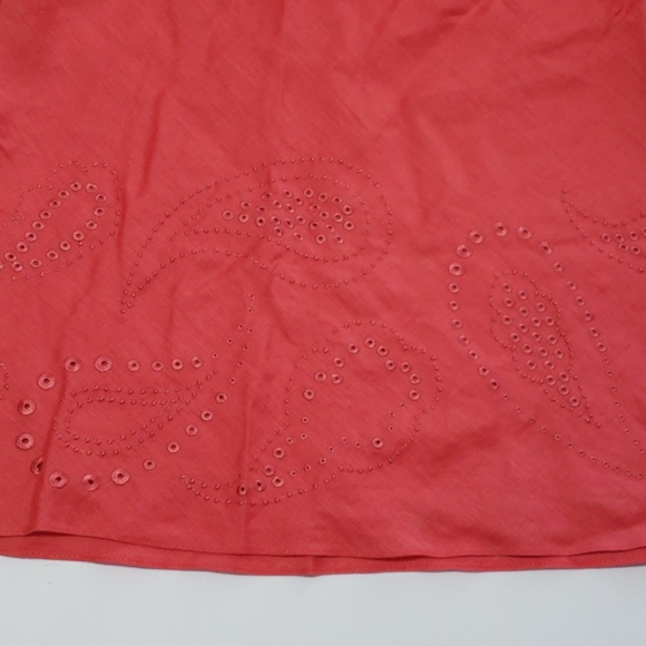 Ann Taylor Salmon Paisley Design Skirt Sz 6 NWOT - Picture 2 of 8